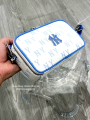616 -  Túi MLB Korea Monogram Jacquard Mini Cross Bag New York Yankees Sky Blue 3ACRS014N-50SBD [HÀNG CHÍNH HÃNG]