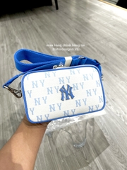 616 -  Túi MLB Korea Monogram Jacquard Mini Cross Bag New York Yankees Sky Blue 3ACRS014N-50SBD [HÀNG CHÍNH HÃNG]