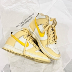 255 -  Giày Nike Dunk High 'Pale Vanilla Topaz Gold' - Trắng Vàng - DD1869-201 [HÀNG CHÍNH HÃNG]
