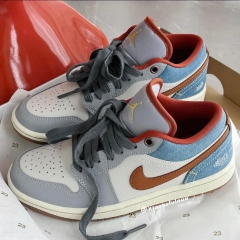 859 -  Giày Nike Air Jordan 1 Low GS Denim Swoosh FZ5046 041 [HÀNG CHÍNH HÃNG]