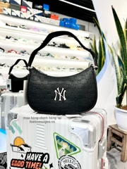 889 -  Túi MLB Monogram Embossed Hobo Bag New York Yankees - Black - Kẹp nách - Code 3ABQS022N 50BKS [HÀNG CHÍNH HÃNG]