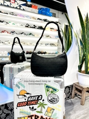 889 -  Túi MLB Monogram Embossed Hobo Bag New York Yankees - Black - Kẹp nách - Code 3ABQS022N 50BKS [HÀNG CHÍNH HÃNG]