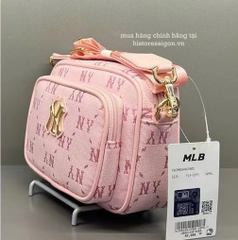 941 -  Túi MLB Monogram Jacquard New York Yankees - Hồng Pink - Code 7ACRMDA4 50PKL [HÀNG CHÍNH HÃNG]