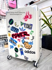 647 -  Vali Adidas Sticker Power - Size Ký Gửi 28 - Trắng Kem [HÀNG CHÍNH HÃNG]