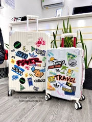647 -  Vali Adidas Sticker Power - Size Ký Gửi 28 - Trắng Kem [HÀNG CHÍNH HÃNG]