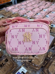 941 -  Túi MLB Monogram Jacquard New York Yankees - Hồng Pink - Code 7ACRMDA4 50PKL [HÀNG CHÍNH HÃNG]