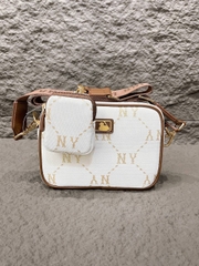 940 -  Túi MLB Monogram Jacquard New York Yankees - White - Code 7ACRMDA4 50BGM [HÀNG CHÍNH HÃNG]