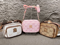 941 -  Túi MLB Monogram Jacquard New York Yankees - Hồng Pink - Code 7ACRMDA4 50PKL [HÀNG CHÍNH HÃNG]