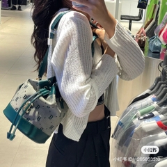 939 -  Túi MLB Monogram Bucket Bag Big B Boston Red Sox - Jade Xanh Lục Bảo - Code 7ACRMDE4-43BGL [HÀNG CHÍNH HÃNG]
