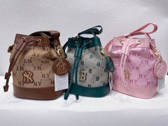 937 -  Túi MLB Monogram Bucket Bag New York Yankees - Be D.Beige - Code 7ACRMDE4-50BGS [HÀNG CHÍNH HÃNG]