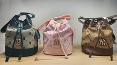 939 -  Túi MLB Monogram Bucket Bag Big B Boston Red Sox - Jade Xanh Lục Bảo - Code 7ACRMDE4-43BGL [HÀNG CHÍNH HÃNG]