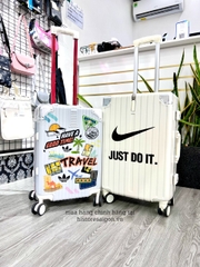 745 -  Vali Nike Just Do It - Size Cabin 22 Xách Tay - Trắng Kem [HÀNG CHÍNH HÃNG]