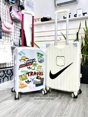 745 -  Vali Nike Just Do It - Size Cabin 22 Xách Tay - Trắng Kem [HÀNG CHÍNH HÃNG]