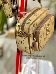 942 -  Túi MLB Monogram Jacquard New York Yankees - Beige - Code 7ACRMDA4 50BGS [HÀNG CHÍNH HÃNG]