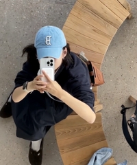 264 -  Nón Mũ MLB Denim Big B - Xanh Dương Nhạt [HÀNG CHÍNH HÃNG]