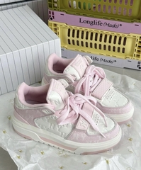972  -  Giày MLB NY Chunky Liner Mid Classic Monogram - Hồng Pink - Code 3ASXCMM4N 50PKS [HÀNG CHÍNH HÃNG]