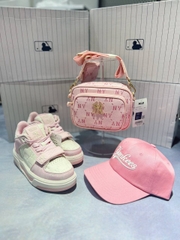 972  -  Giày MLB NY Chunky Liner Mid Classic Monogram - Hồng Pink - Code 3ASXCMM4N 50PKS [HÀNG CHÍNH HÃNG]