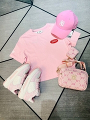 972  -  Giày MLB NY Chunky Liner Mid Classic Monogram - Hồng Pink - Code 3ASXCMM4N 50PKS [HÀNG CHÍNH HÃNG]