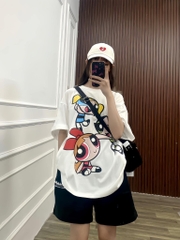 1035 -  Áo ADLV The Powerpuff Girls X Acmedelavie Big Printing Artwork - Trắng - Code ADLV 24SS SSBAPG WHT [HÀNG CHÍNH HÃNG]