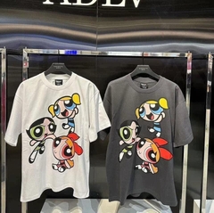 1036 -  Áo ADLV The Powerpuff Girls X Acmedelavie Big Printing Artwork - Đen Chì - Code ADLV 24SS SSBAPG CHA [HÀNG CHÍNH HÃNG]