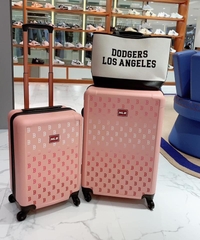 1009 -  Vali MLB Big B Classic Monogram Monative - Size Cabin 22 Xách Tay - Hồng Pink - Code 3AHH0014N 43PKM [HÀNG CHÍNH HÃNG]