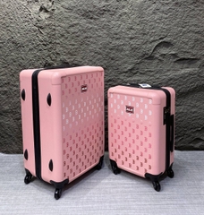 1009 -  Vali MLB Big B Classic Monogram Monative - Size Cabin 22 Xách Tay - Hồng Pink - Code 3AHH0014N 43PKM [HÀNG CHÍNH HÃNG]