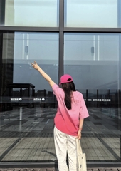 1046 -  Áo New Era NY Gradient Graphic Design New York Hồng Phai [HÀNG CHÍNH HÃNG]