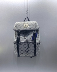 1070 -  Balo MLB NY Monogram Diamond Jacquard New York Yankees Gray - Xám - Code 3ABKM011N 50GRS [HÀNG CHÍNH HÃNG]