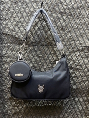 1075 -  Túi Life Work Jagard Nylon Hobo Bag Black - Túi Kẹp Nách - Code LW245BG75040F [HÀNG CHÍNH HÃNG]