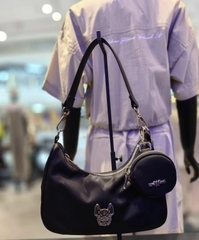 1075 -  Túi Life Work Jagard Nylon Hobo Bag Black - Túi Kẹp Nách - Code LW245BG75040F [HÀNG CHÍNH HÃNG]