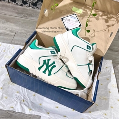 236 -  Giày MLB Liner Mid NY - Trắng Viền Xanh Lá - Code 3ASXLMB3N- [HÀNG CHÍNH HÃNG]