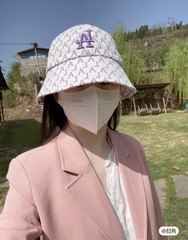 1069 -  Nón MLB LA Bucket Monogram Pastel Dome Hat LA Dodgers - Code 32CPHA111 07V [HÀNG CHÍNH HÃNG]