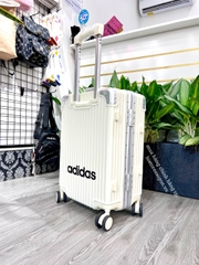 646 -  Vali Adidas Sticker Power - Size Cabin 22 Xách Tay - Trắng Kem [HÀNG CHÍNH HÃNG]
