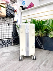 646 -  Vali Adidas Sticker Power - Size Cabin 22 Xách Tay - Trắng Kem [HÀNG CHÍNH HÃNG]