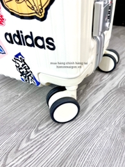 646 -  Vali Adidas Sticker Power - Size Cabin 22 Xách Tay - Trắng Kem [HÀNG CHÍNH HÃNG]