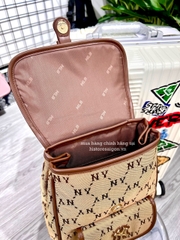 935 -  Balo MLB Jacquard Diamond Monogram NY SS24 - Beige - Code 7ABKMD74N 50BGS [HÀNG CHÍNH HÃNG]