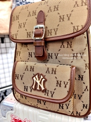 935 -  Balo MLB Jacquard Diamond Monogram NY SS24 - Beige - Code 7ABKMD74N 50BGS [HÀNG CHÍNH HÃNG]