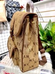 935 -  Balo MLB Jacquard Diamond Monogram NY SS24 - Beige - Code 7ABKMD74N 50BGS [HÀNG CHÍNH HÃNG]