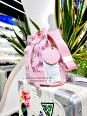 938 -  Túi MLB Monogram Bucket Bag New York Yankees - Hồng Pink- Code 7ACRMDE4-50PKL [HÀNG CHÍNH HÃNG]