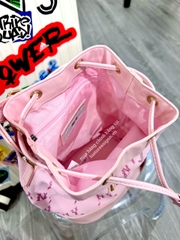 938 -  Túi MLB Monogram Bucket Bag New York Yankees - Hồng Pink- Code 7ACRMDE4-50PKL [HÀNG CHÍNH HÃNG]