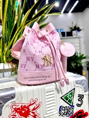 938 -  Túi MLB Monogram Bucket Bag New York Yankees - Hồng Pink- Code 7ACRMDE4-50PKL [HÀNG CHÍNH HÃNG]