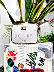 940 -  Túi MLB Monogram Jacquard New York Yankees - White - Code 7ACRMDA4 50BGM [HÀNG CHÍNH HÃNG]