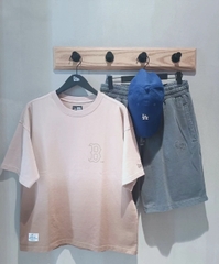 1088 - Áo New Era Big B Gradient Graphic Design Boston Nâu Phai [HÀNG CHÍNH HÃNG]