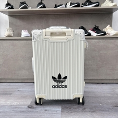 846 -  Vali Adidas Sticker 83 Xách Tay - Size Cabin 22 Xách Tay - Trắng Kem [HÀNG CHÍNH HÃNG]