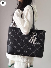 1102 -  Túi MLB Tote Diamond Monogram Jacquard New York Yankees ''Black'' - Code 3AORL014N 50BKS [HÀNG CHÍNH HÃNG]