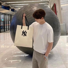 1103 -  Túi MLB Tote Canvas New York Yankees Cream - Code 3AORM022N 50CRS [HÀNG CHÍNH HÃNG]