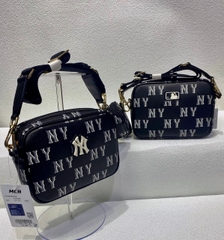 1014 -  Túi MLB NY Monogram Dia New York Black - Túi Đeo Chéo - Đen - Code 7ACRM084N 50BKS [HÀNG CHÍNH HÃNG]