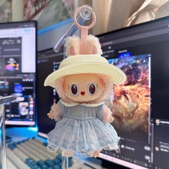 1122 -  Labubu Mokoko V3 - Váy Xanh - Size 18cm - The Monsters Catch Me If You Like Me (Mokoko Original) Close To Sweet Spring Flower Sweetheart - Gấu Bông Art Toy [CHÍNH HÃNG] POP MART