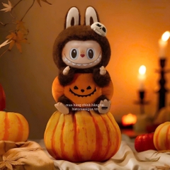 1200 - Labubu Halloween POPMART Labubu Bí Ngô The Monster Happy Halloween Party Series Sitting Pumpkin Vinyl Plus Pendent Size 15cm [HÀNG CHÍNH HÃNG]