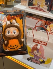 1200 - Labubu Halloween POPMART Labubu Bí Ngô The Monster Happy Halloween Party Series Sitting Pumpkin Vinyl Plus Pendent Size 15cm [HÀNG CHÍNH HÃNG]